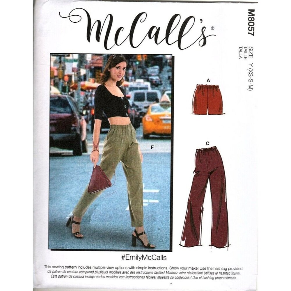 McCall's M8057 Misses XS to M Shorts, Capri and Pants Sewing Pattern Uncut